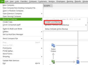 QuickBooks Create Local Backup