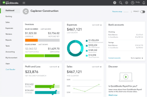 QuickBooks Online Dashboard