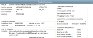 QuickBooks Product Information
