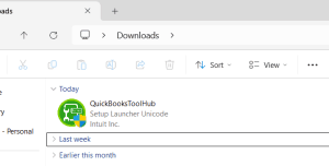 QuickBooks Tool Hub Downloaded Setup File