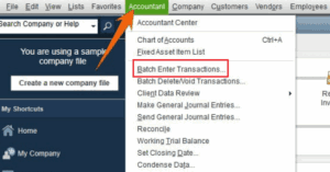 Batch Enter Transactions in QuickBooks