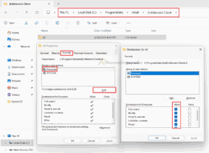 Configure Folder Permissions for QuickBooks