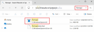 Fixmapi File in Windows File Explorer