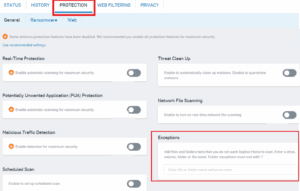 QuickBooks Exclusion in Sophos Antivirus