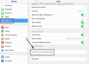 Safari for iPad and iPhone Clear History