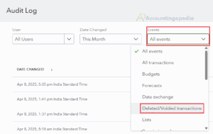 QuickBooks Online Deleted Voided Transactions